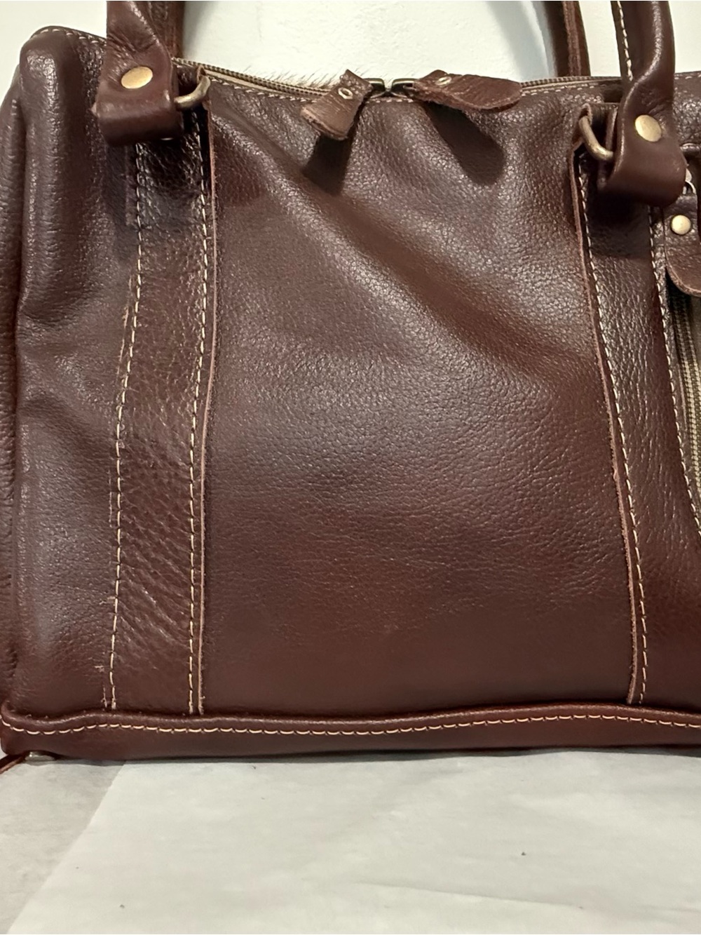 NWOT Myra Cowhide Tooled Leather Fringe Satchel CC - Picture 12 of 16